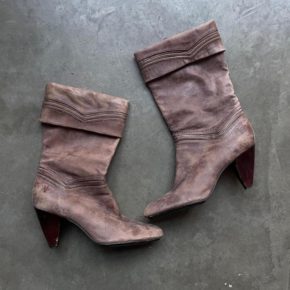 Very Rare Boho Slouch Frye Bootie Women's 7.5 Brown Leather Boots